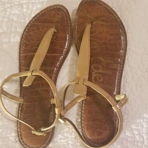 Sam Edelman Gigi Nude Leather Thong Sandals